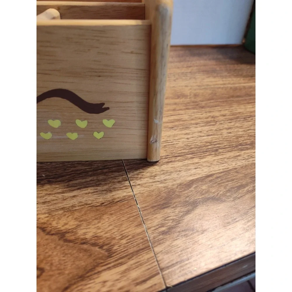 Wooden Cottage Core Craft, Remote Caddy. Or Napkin &  Silverware Painted